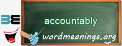 WordMeaning blackboard for accountably